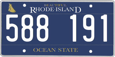 RI license plate 588191