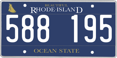 RI license plate 588195