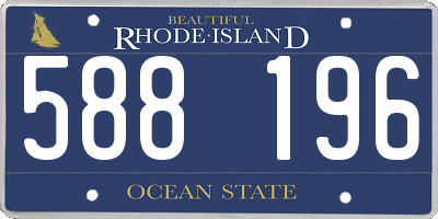 RI license plate 588196