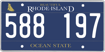 RI license plate 588197