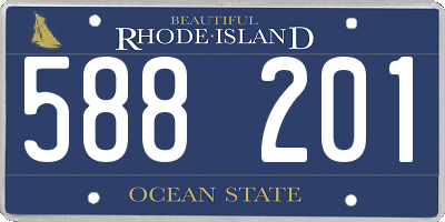 RI license plate 588201