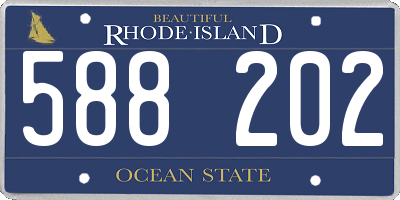 RI license plate 588202