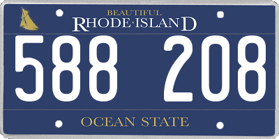 RI license plate 588208
