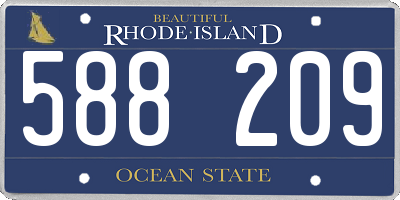 RI license plate 588209