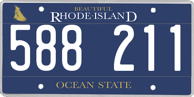 RI license plate 588211