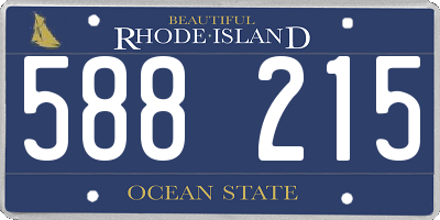 RI license plate 588215