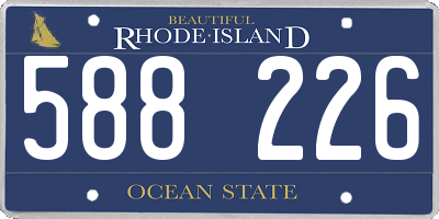 RI license plate 588226