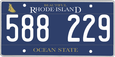 RI license plate 588229