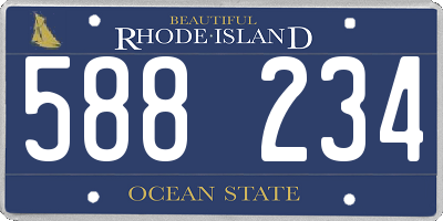 RI license plate 588234
