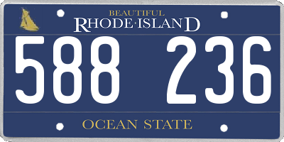 RI license plate 588236
