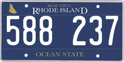 RI license plate 588237