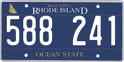 RI license plate 588241