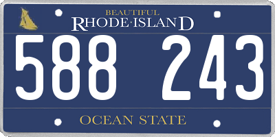 RI license plate 588243