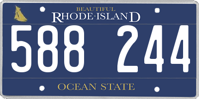 RI license plate 588244