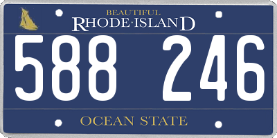 RI license plate 588246