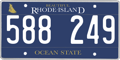 RI license plate 588249