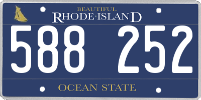 RI license plate 588252