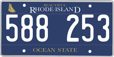 RI license plate 588253