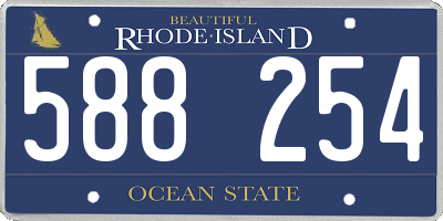 RI license plate 588254