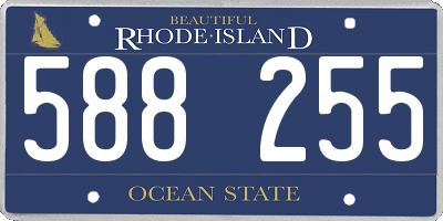 RI license plate 588255