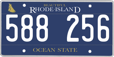 RI license plate 588256