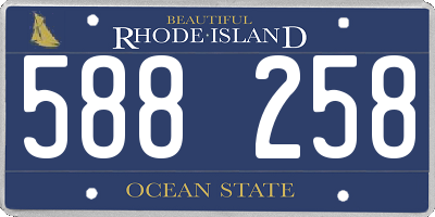 RI license plate 588258