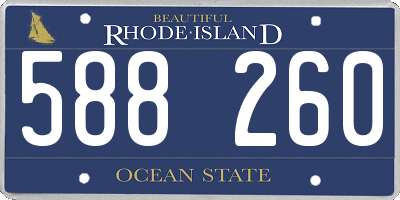 RI license plate 588260