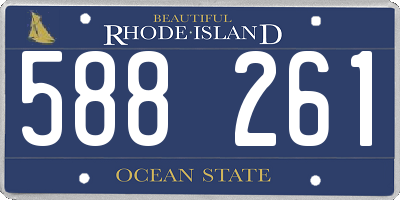 RI license plate 588261