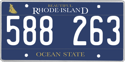 RI license plate 588263