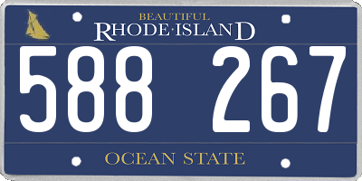 RI license plate 588267