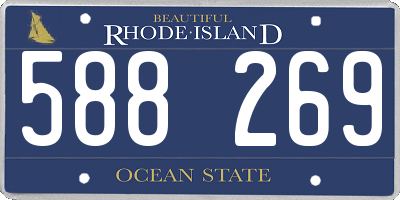 RI license plate 588269