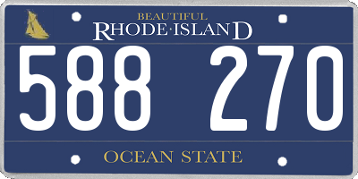 RI license plate 588270
