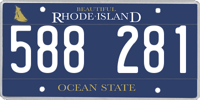 RI license plate 588281