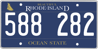 RI license plate 588282