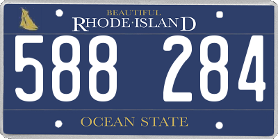 RI license plate 588284