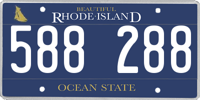 RI license plate 588288