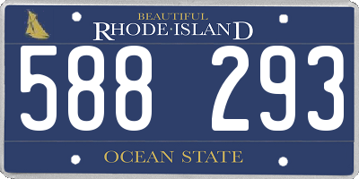 RI license plate 588293