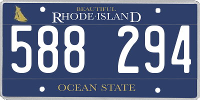 RI license plate 588294