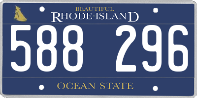 RI license plate 588296