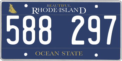 RI license plate 588297