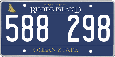 RI license plate 588298