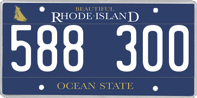 RI license plate 588300