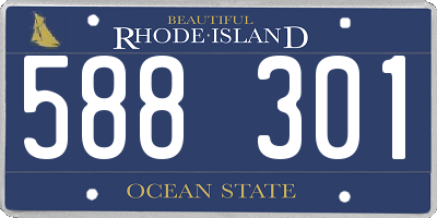 RI license plate 588301