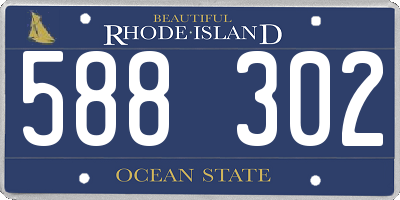 RI license plate 588302