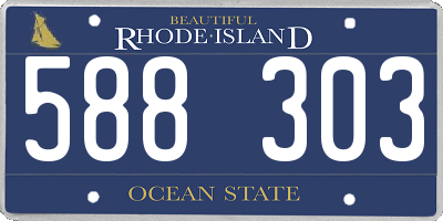 RI license plate 588303