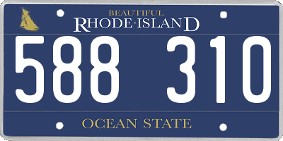 RI license plate 588310