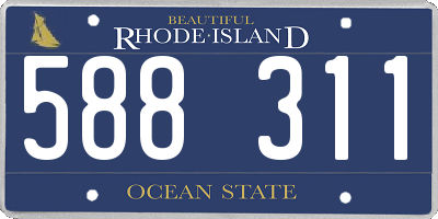 RI license plate 588311