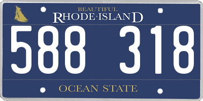 RI license plate 588318