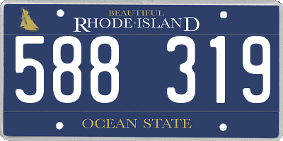 RI license plate 588319