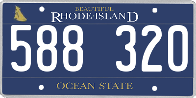 RI license plate 588320